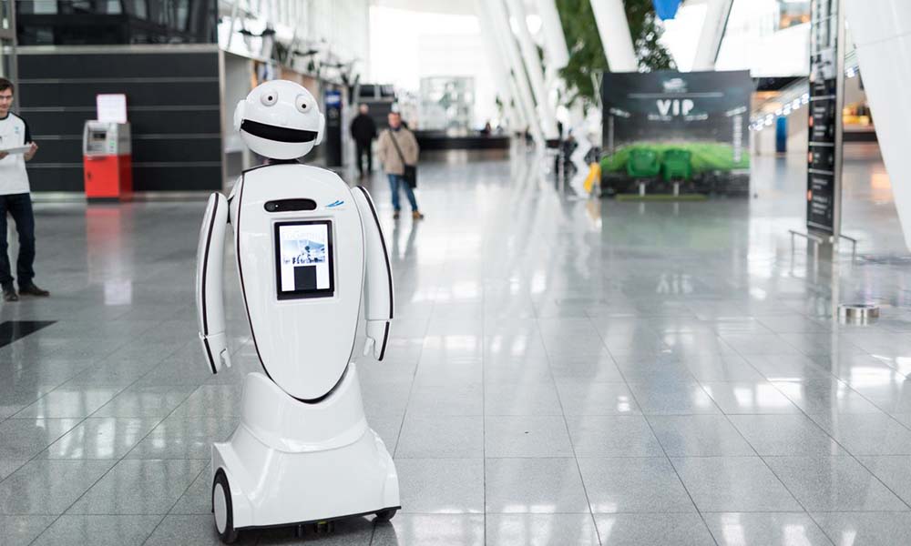 Robot na wrocławskim lotnisku
