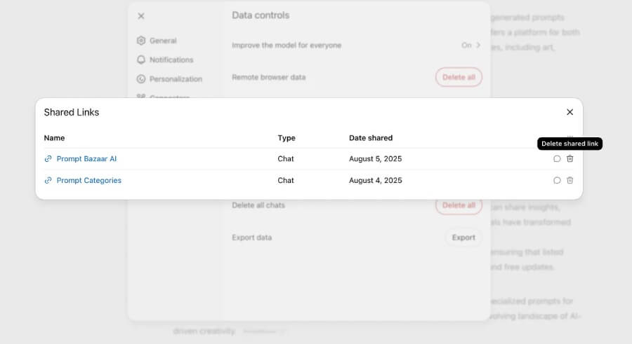 Jak usuwać linki w Chatgpt