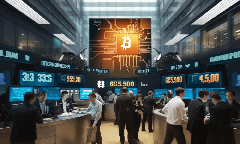 Bitcoin blisko 65 500 USD, najwyżej od dwóch tygodni dzięki odbiciu sektora półprzewodników