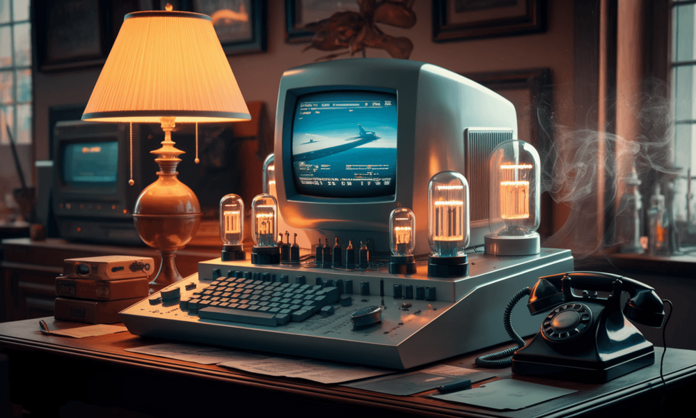 8-bitowy komputer z lampami: symulator lotu, zapach palonego kurzu i ryzyko wybuchu